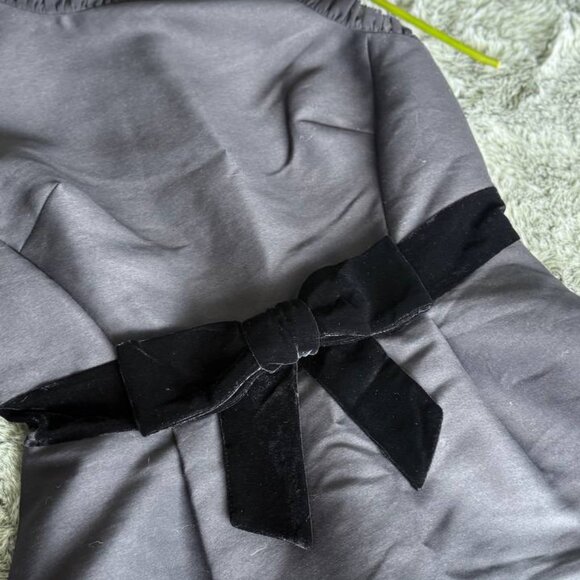 Kate Spade Black Velvet Bow Fit & Flare Dress NWT Size 8 - Picture 4 of 11